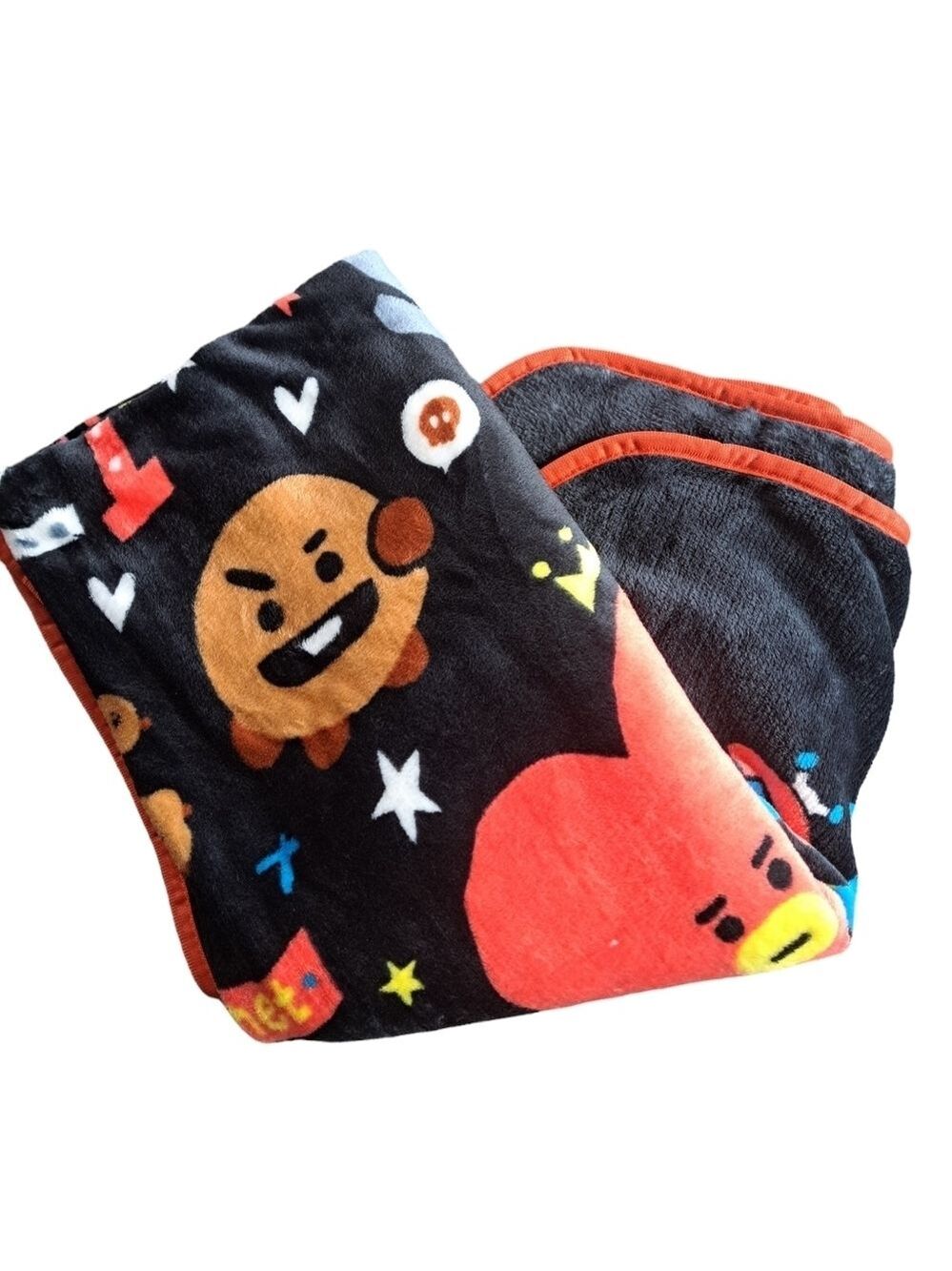 BT21 K pop band Anime characters soft fleece throw blanket JAY FRANCO oeko tex - Picture 2 of 9